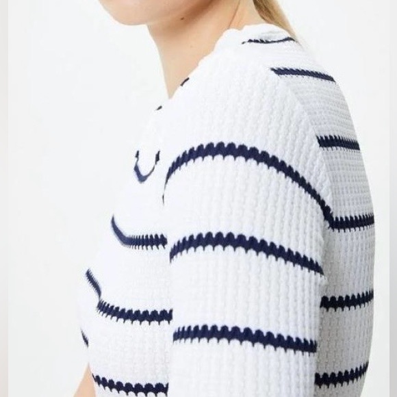 Minark Women’s Knit Striped Top Short Sleeve - Picture 2 of 4